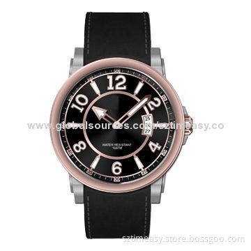 2014 Newly Designed Metal Watch with Date Movement, Hot Sale, Stainless Steel Case
